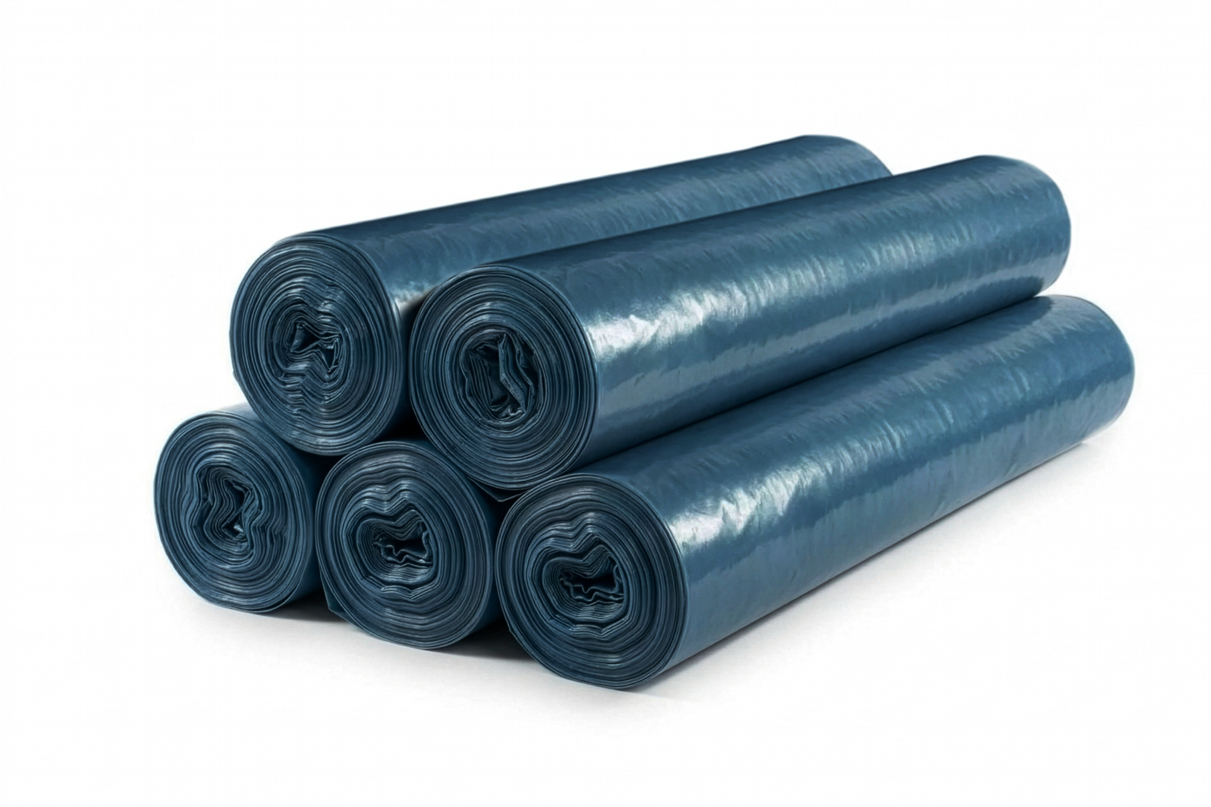 HY-881-5 LDPE-Reg. Müllsacke, blau, Typ 150, 120l, 700x1.100mm, 5 Rollen à 10 Stück