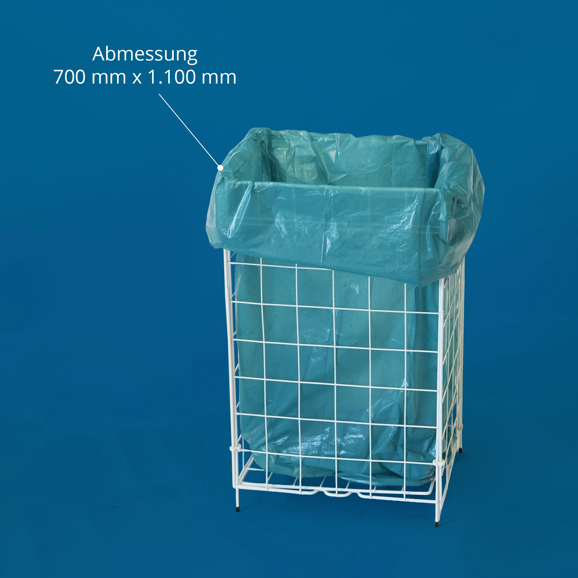 HY-66871 LDPE-Regenerat Müllsäcke, blau, Typ 60, 120 l,700 x 1.100 mm, 250 Stück