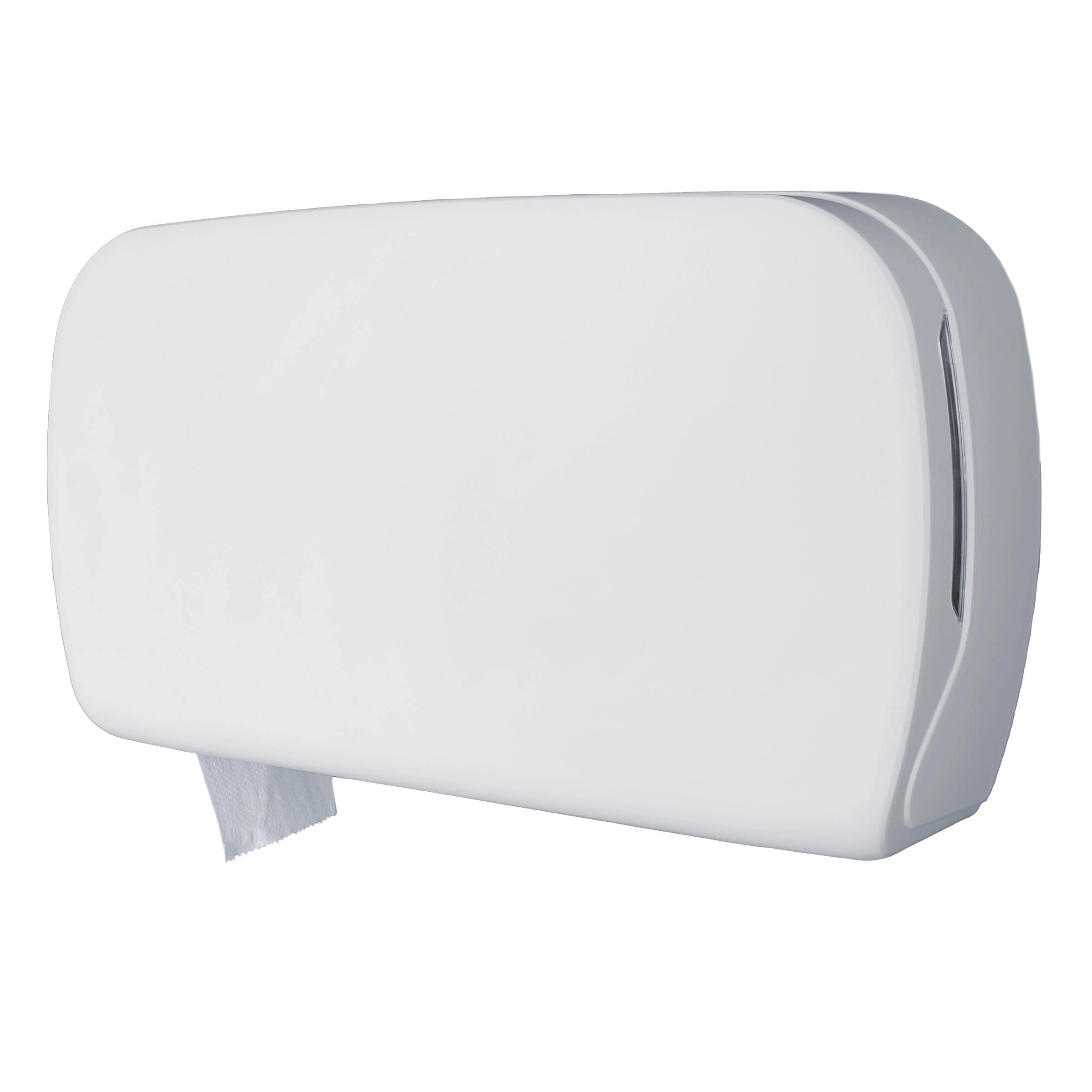 HY-88536 Maxi Jumbo Toilettenpapierspender, für 2 Rollen, weiß matt, für Rollen bis Ø 23 cm