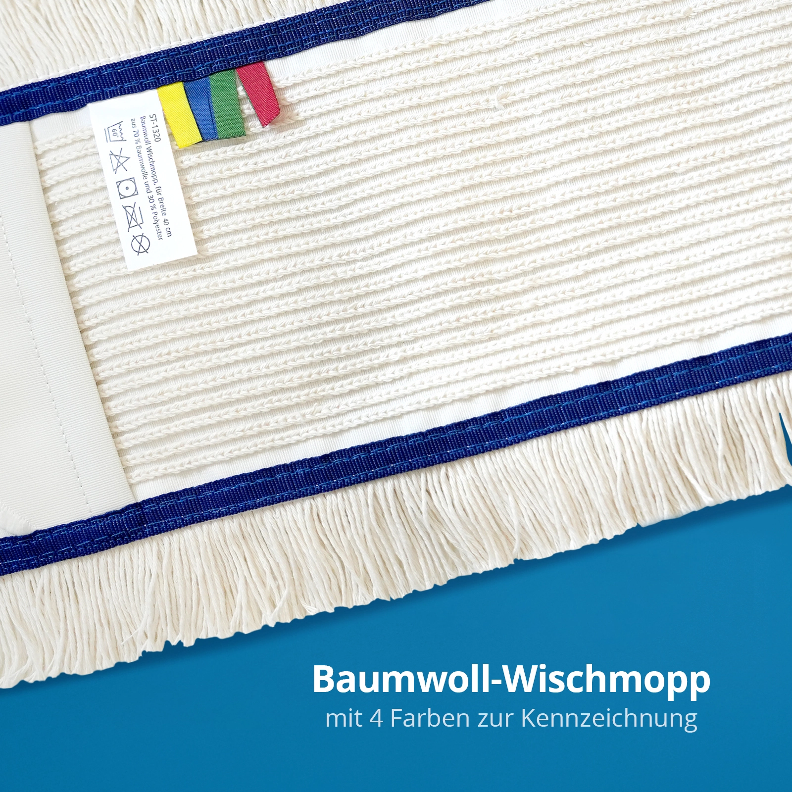 HY-1320A Baumwoll-Wischmopp 40 cm, weiß, Verpackungseinheit  5 Stück