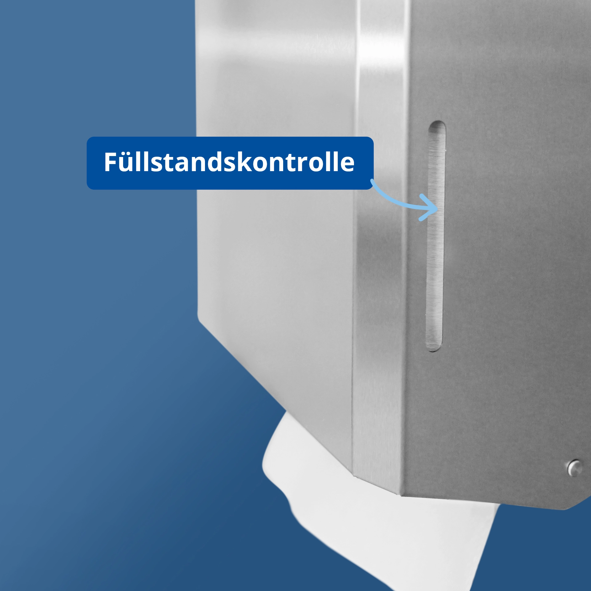 HY-88608 Falthandtuch-Spender für V-Falz,  Edelstahl matt gebürstet, für 500 Blatt