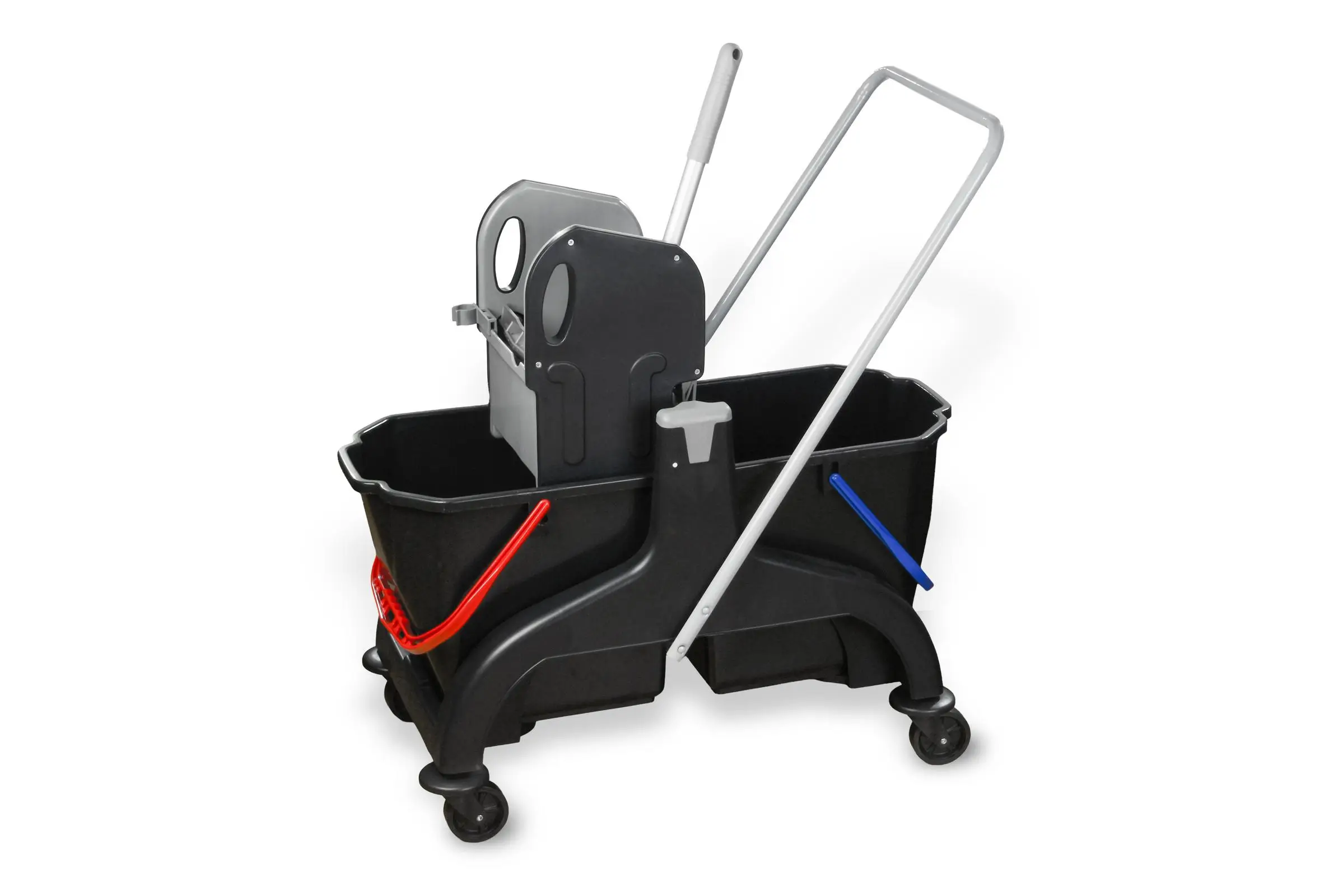 HY-2103 Reinigungswagen mit 2 x 25 l Eimer und Kunststoffpresse