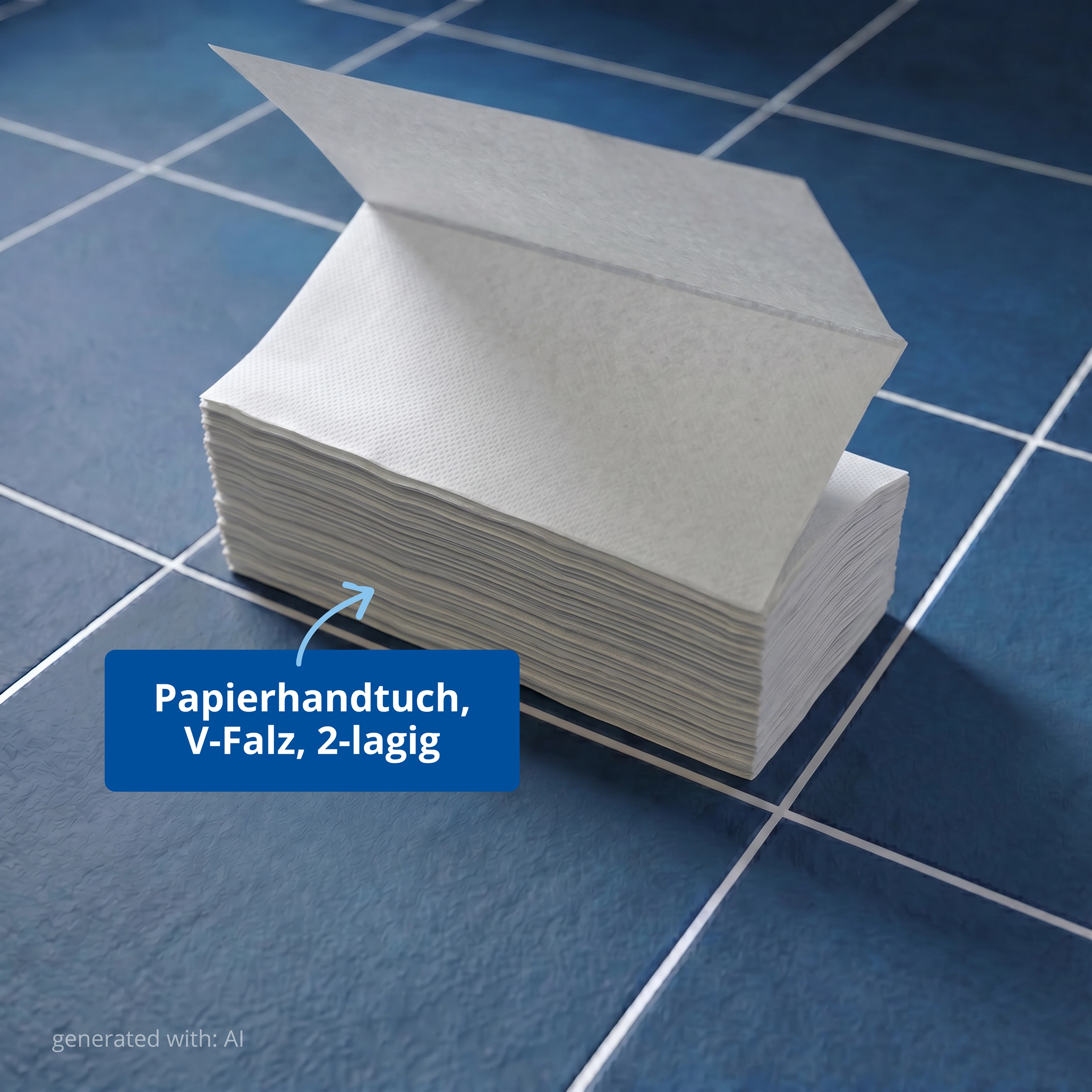 HY-99058-4 Papierhandtuch, V-Falz, 2-lagig, hochweiß, 24 x 21 cm, 4 x 4.000 Blatt