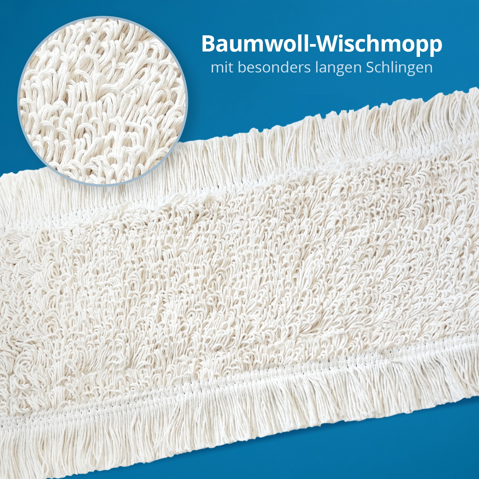 HY-1320A Baumwoll-Wischmopp 40 cm, weiß, Verpackungseinheit  5 Stück