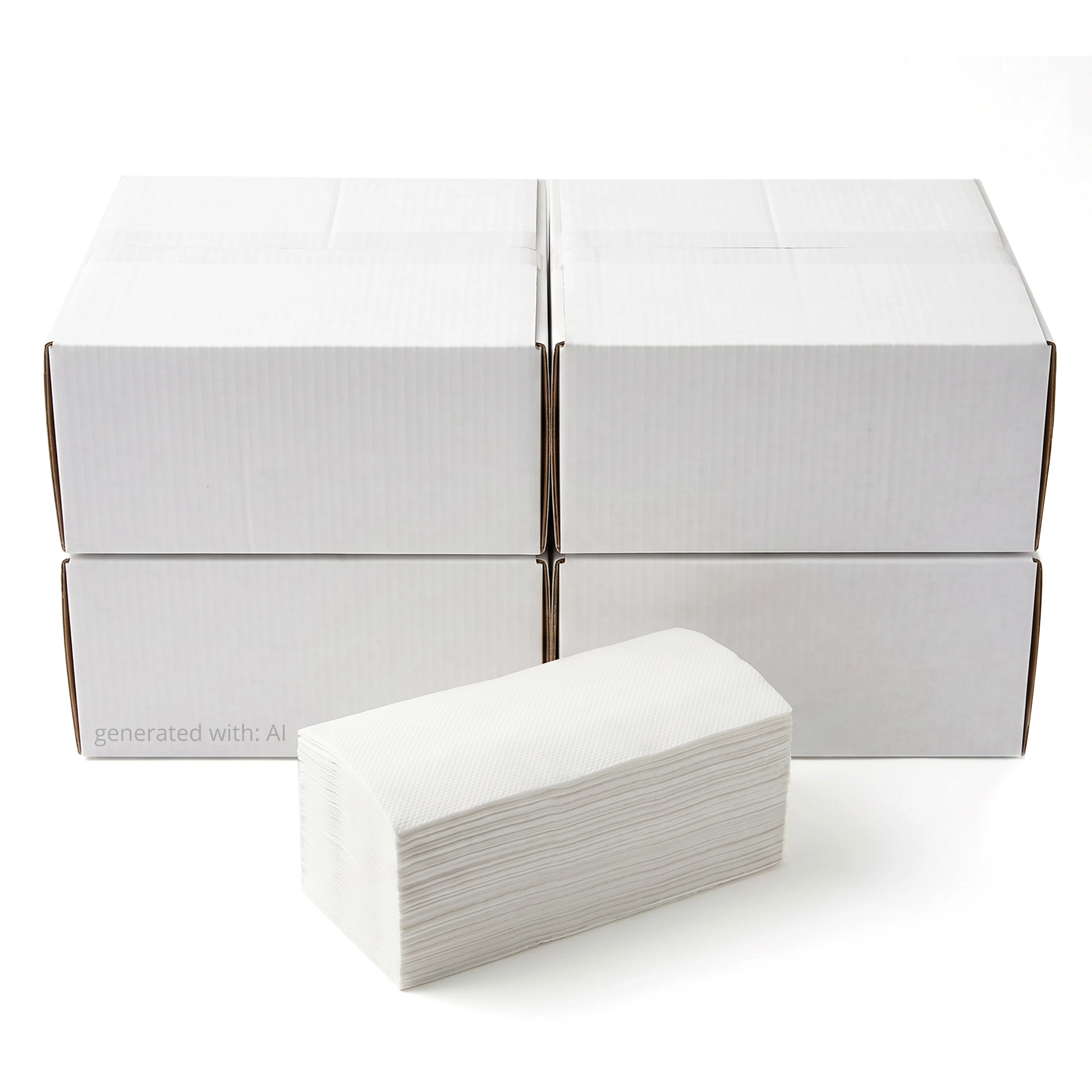 HY-99058-4 Papierhandtuch, V-Falz, 2-lagig, hochweiß, 24 x 21 cm, 4 x 4.000 Blatt