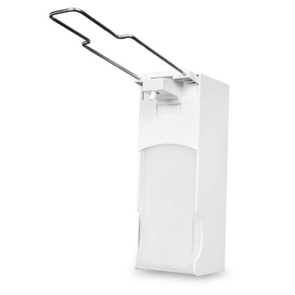 Armhebel-Seifendosierspender weiß, Kunststoff, für 1000ml, 1 Stück