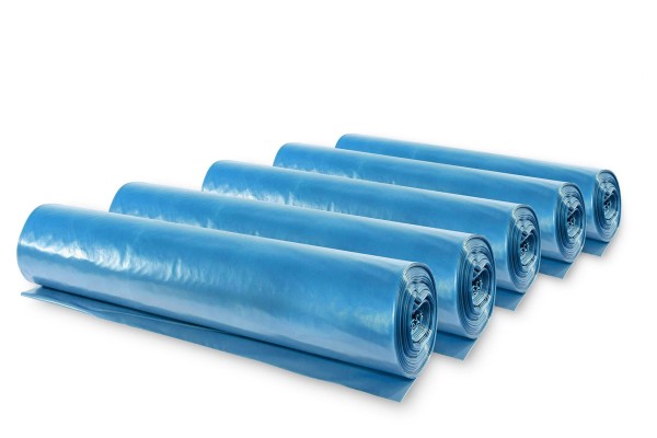 Hypafol LDPE-Reg Müllsack Typ 150, blau, 120 l, 5 Rollen je 10 Stück