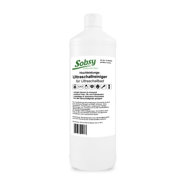 Sobsy Ultraschallreiniger 1l – Premium Reinigungsmittel für Schmuck, Uhren, Brillen, Zahnprothesen