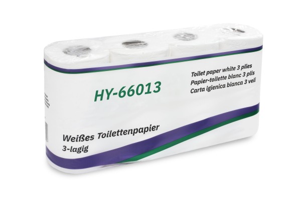 Hypafol Toilettenpapier 3-lagig, 100% Zellstoff, 150 Blatt/Rolle