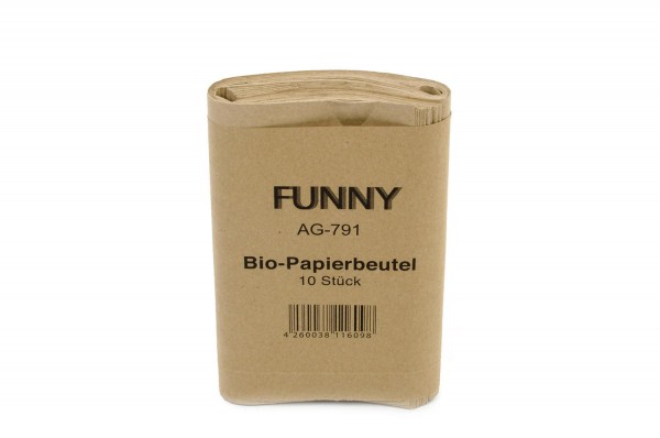 Funny Bio-Papierbeutel 10 l unbedruckt