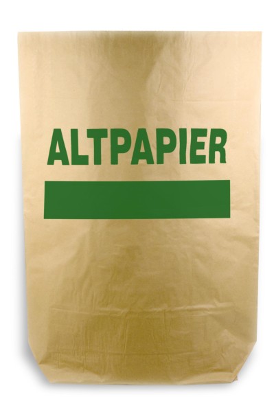 Hypafol Papiermüllsäcke, 120 Liter, grün bedruckt - ALTPAPIER, 50 Stück