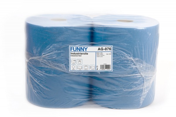 Funny Industrierolle, 2-lg., Ø 30 cm, 36x34 cm, Zellstoff, blau