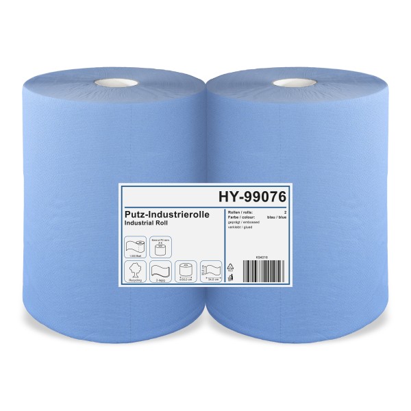 Hypafol Putzpapierrolle, 2-lagig, Recycling, 36x32cm, 2.000 Blatt auf 2 Rollen